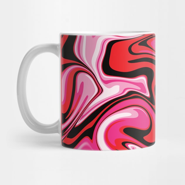 Amazing pink red marble swirl design by Nice Surprise